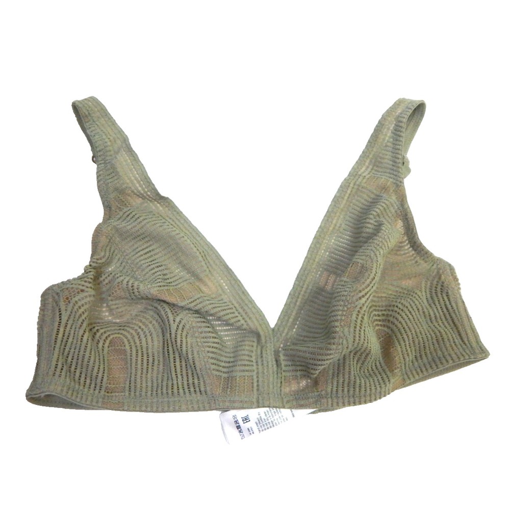 Hanro Bra Martha Lace Soft Cup Unlined Green Triangle Wire Free